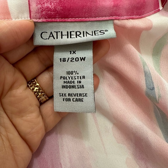 Catherines Kimono Sleeve Floral Plus Size 1X 18/20W - Picture 5 of 7